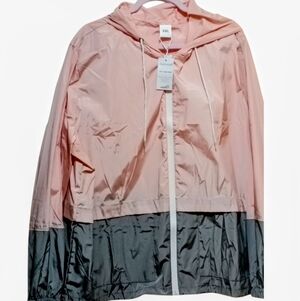 Women's  RAIN JACKET/WIND BREAKER  Pink/Gray By (ROSVIGOR)
